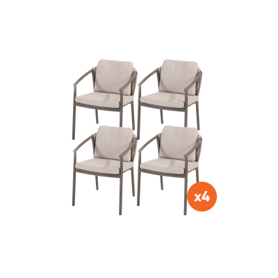 Set van 4 - Taste Barolo dining tuinstoel - Terre