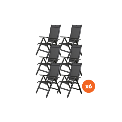 Set van 6 - Kettler Altura Curve aluminium standenstoel