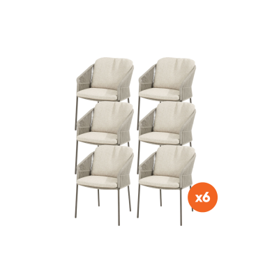 Set van 6 - Taste Florence dining tuinstoel - Terre