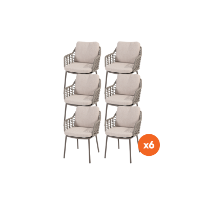 Set van 6 - Taste Puglia dining tuinstoel - Terre