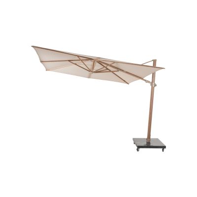 4-Seasons zweefparasol Siesta 300 x 300 cm - Woodlook/Sand