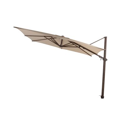 4 Seasons Zweefparasol Siesta premium 300x300 cm. - beach/dark woodlook