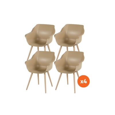 Set van 4 - Hartman Sophie Studio dining kuipstoel - Cappuccino