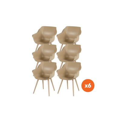 Set van 6 - Hartman Sophie Studio dining kuipstoel - Cappuccino