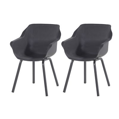 Set van 2 - Hartman Sophie Element dining armstoel - Xerix- Alu poot