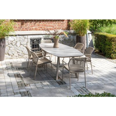Taste Barista/Manolo Deens ovale 6-persoons tuinset - Latte