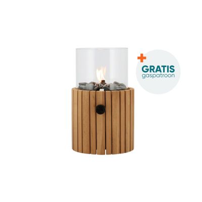 Cosiscoop Timber teak - gaslantaarn met gratis gaspatroon