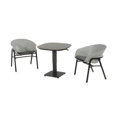 Hartman Tubb verstelbare bistro set (3-delig) - Concrete Grey/Antraciet