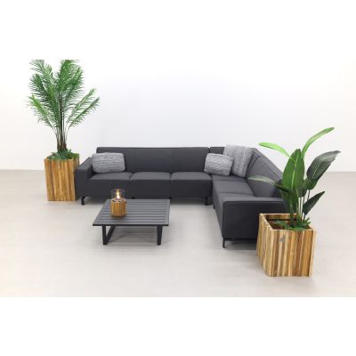 Boavista/Cuba Sunbrella loungeset - Sooty - 4-delig - rechts