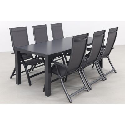 Corsica/Alma 210 cm. - verstelbare tuinset - 7-delig 