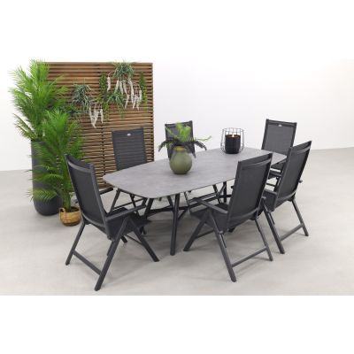 Hartman Napoli/Benevento 240x110 cm. - Deens ovale tuinset - verstelbaar OP=OP