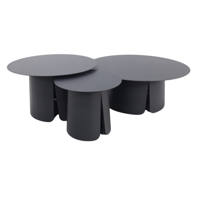 Velora koffietafels - Set van 3 - Royal grey