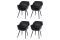 Set van 4 - Hartman Sophie Studio dining armstoel - Carbon Black