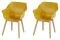 Set van 2 - Hartman Sophie Studio dining armstoel - Curry Yellow - Teak poot