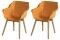 Set van 2 - Hartman Sophie Studio dining armstoel - Indian Orange - Teak poot