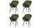 Set van 4 - Hartman Sophie Studio dining armstoel - Moss green