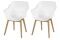 Set van 2 - Hartman Sophie Studio dining armstoel - White - Teak poot
