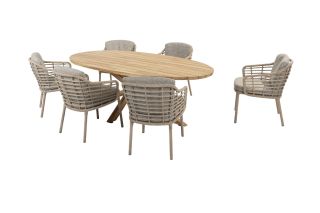 4 Seasons Como/Prado Ellips ovale tuinset - 240x115 cm. 