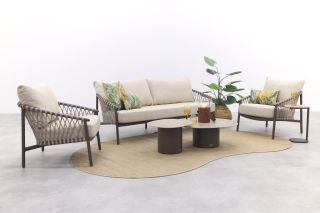 4 Seasons Allora / Sofie loungeset (5-delig) - zand/terre