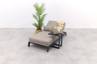 Mexico ligbed 200x85 cm. + bijzettafel - Sunbrella/Taupe