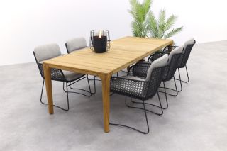4 Seasons Aprilla - antraciet / Liam tuinset - 240x100 cm.