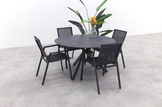 Atmos/Locarno ronde tuinset - 5-delig - 130 cm.