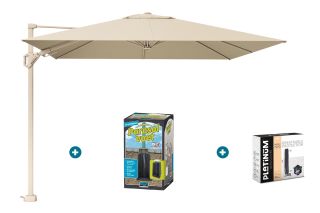 Platinum Challenger Premium T2 3x3 m Champagne Sandstone - met ingraafvoet en hoes