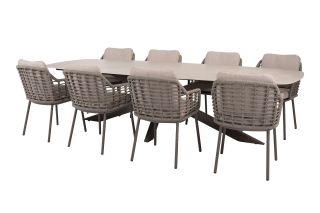 Taste Puglia/Prado 8-persoons deens ovale tuinset 300x110 cm. - Terre