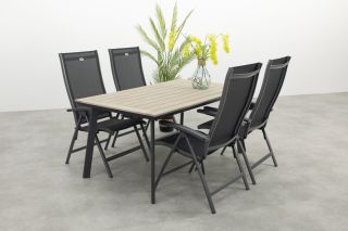 Hartman Salvatore/Vigo 160 cm. verstelbare tuinset 5-delig