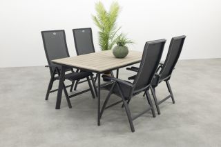 Hartman Valentino/Vigo 160 cm. verstelbare tuinset 5-delig