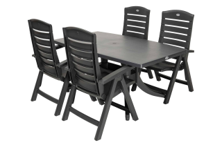 Hartman Florion/Europa verstelbare tuinset 160x90 cm. (5-delig) - Royal Grey