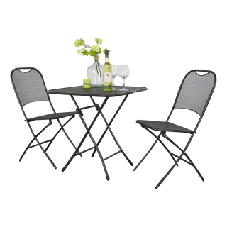 Kettler Calvia tuinstoel + inklapbare tuintafel 70x70 cm.