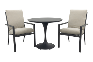 Sergio/Toscara ronde bistroset Ø90 cm. - Zand/Keramiek