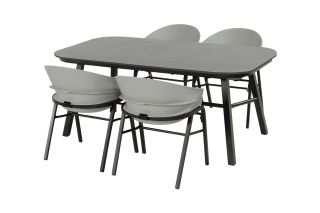 Hartman Tubb verstelbare tuinset 185x100 cm. (5-delig) - Keramiek/Concrete Grey