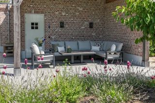 Verano/Jersey lounge- diningset + loungestoel - Antraciet