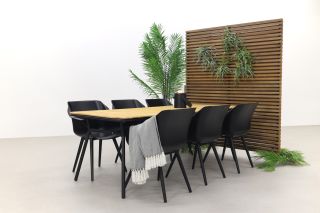 Hartman Sophie Studio Carbon Black/Bella 220x95 cm. - 7-delige tuinset