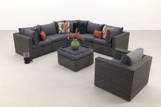 Suns XL loungeset Garda - inclusief loungestoel - Antraciet