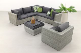 Suns Parma loungeset - inclusief loungestoel - white grey 