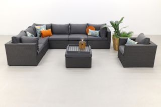 Parma loungeset - inclusief stoel + middenelement - Antraciet