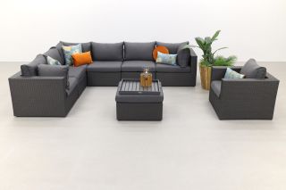 Parma loungeset - inclusief stoel + middenelement - Antraciet