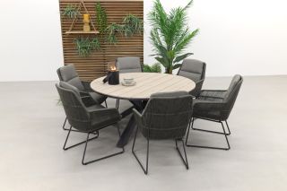 4 Seasons Valencia / Garden Impressions Edison 148 cm. - ronde tuinset