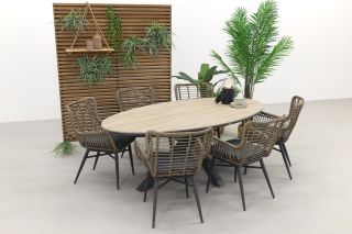 Jasmine - Natural / Garden Impressions Edison 220 x 115 cm. - ovale tuinset