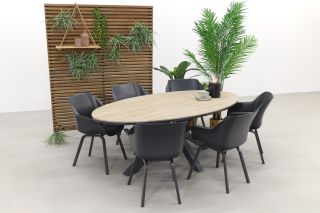 Hartman Sophie Element - Xerix / GI Edison 220 x 115 cm. tafel - ovale tuinset