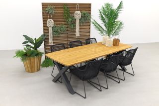 Taste Athena / Sefa tuintafel 240x95 cm - Teak - tuinset 7-delig