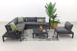 Garden Impressions Annabella loungeset met Loungestoel - Carbon black