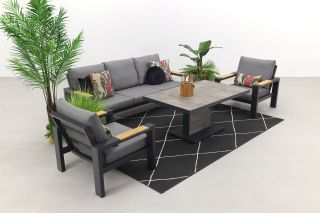 Hammelton stoel-bank loungeset met Jersey verstelbare tuintafel - 4-delig