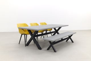 Hartman Sophie studio Yellow/Verona black 220 cm. tuinset met bank - 5-delig