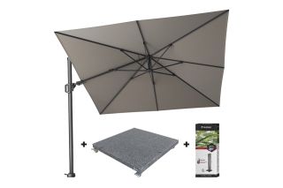 Platinum Challenger Premium T2 3x3 m - Manhattan Grey met voet en hoes