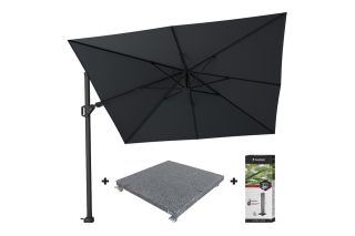 Platinum Challenger Premium T2 3x3 m - Jet Black met voet en hoes