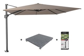 Platinum Challenger Premium T1 4x3 m - Havanna Taupe met voet en hoes